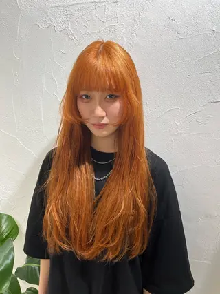 ロング カラー レイヤーカット/ブラ ウンカラー/河野凜のヘアスタイル