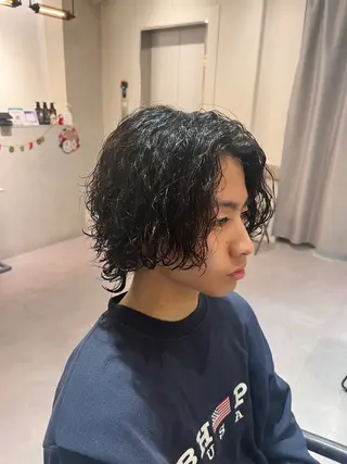 ミディアム パーマ メンズ 【メンズ特化】 メンズパーマ/雄斗のヘアスタイル