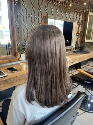 ミディアム カラー スタジオノル パーマ🌀あやなのヘアスタイル