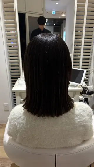 ミディアム カラー 似合わせ 顔周りYUUGAのヘアスタイル