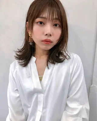 ミディアム カラー 似合わせレイヤー 🇰🇷荒木洋文のヘアスタイル
