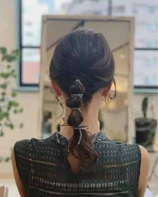 セミロング BRAIDS💎愛子 大人ハイライト💎のヘアスタイル