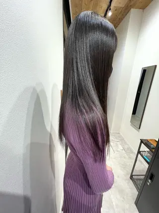 セミロング カラー 縮毛矯正×髪質改善 店長　DAITOのヘアスタイル