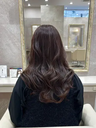 ロング カラー 韓国ヘアケアブリーチ 莉奈のヘアスタイル