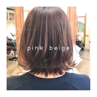 セミロング カラー パーマ ヘアアレンジ ゆさこのか ダブルカラー／縮毛のヘアスタイル