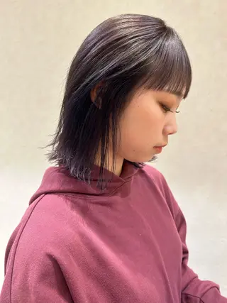 ミディアム カラー ヘアアレンジ レイヤー/インナー カラー🦋ルイのヘアスタイル