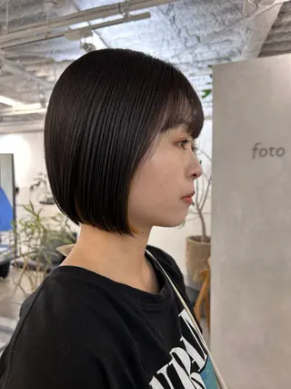 ショート カラー 切りっぱなしBOB 職人💜Anzuのヘアスタイル