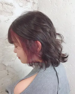 ミディアム カラー ️韓国ヘア／レイヤー カットYūka❤️のヘアスタイル