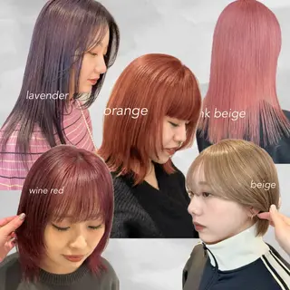 ミディアム カラー ヘアアレンジ 顔周りカット×透明感 カラー💫AINAのヘアスタイル