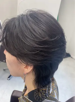 ミディアム パーマ ヘアアレンジ メンズ ウルフ/毛流れ/ アイロン風/AOTOのヘアスタイル