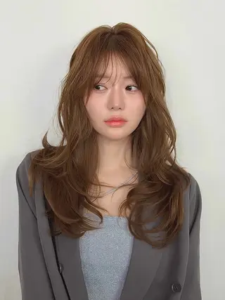 セミロング ✨透明感カラー/縮毛 恵比寿HAYATO✨のヘアスタイル