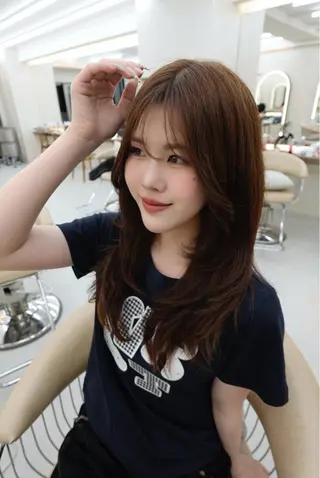 ロング カラー ゆい 似合わせカットのヘアスタイル