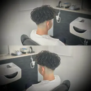 ショート パーマ メンズ 高橋 遼生のヘアスタイル