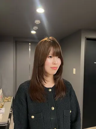 ロング 中田 姫歌のヘアスタイル