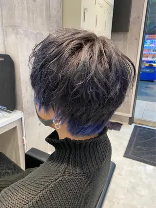 ミディアム カラー パーマ ヘアアレンジ メンズ キッズ ネイル マツエク・マツパ アイブロウ 🔥漢髪特化メンズ マネージャーYUKIのヘアスタイル