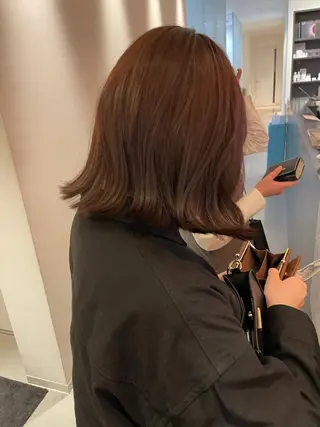 ミディアム カラー 岩戸 新のヘアスタイル