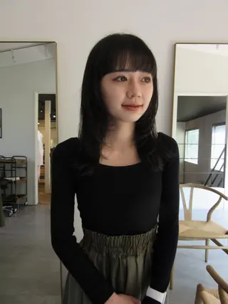 ミディアム 藤井 紀香のヘアスタイル