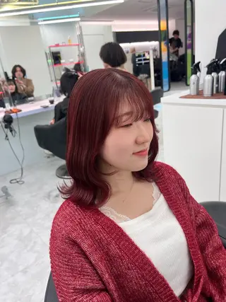 ミディアム カラー 💖札幌カラー 指名No.1💖玲奈のヘアスタイル