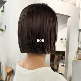 ショート カラー 切りっぱなしBOB 職人💜Anzuのヘアスタイル