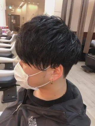 ショート パーマ メンズ いけがみ ゆかなのヘアスタイル