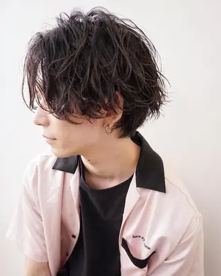 ミディアム カラー パーマ ヘアアレンジ メンズ キッズ ネイル マツエク・マツパ アイブロウ 🦕ウルフカット 🦕ａｋｉｈｏのヘアスタイル