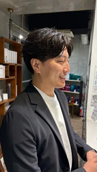 ショート パーマ メンズ fifth/メンズ パーマ/川﨑泰就のヘアスタイル