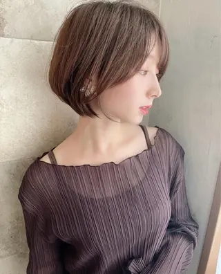 ショート カラー ❤️ブリーチなし💚 ダブルカラー平野実花のヘアスタイル