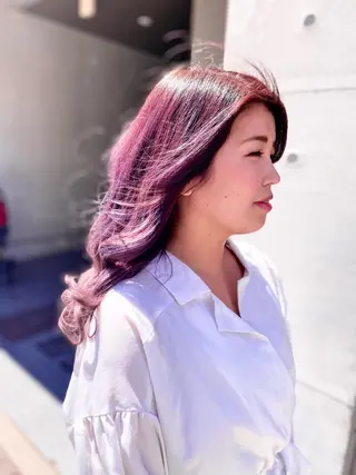 ロング カラー パーマPrivate SalonNoa名駅のヘアスタイル