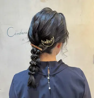ミディアム ヘアアレンジ 伊藤 栄子のヘアスタイル
