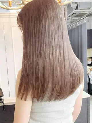 ロング ベージュ＊Spica 【ミルクティー】のヘアスタイル