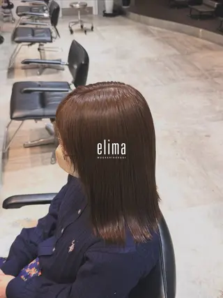 セミロング カラー 髙橋碧 透明感カラー / fifthパーマのヘアスタイル