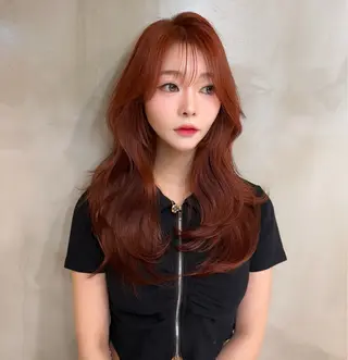 ロング 韓国✖️網紅🖤 パーマYURIYAのヘアスタイル