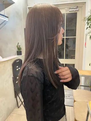 セミロング カラー 赤み消しカラー/ ナチュラル/トモキのヘアスタイル