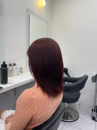 セミロング カラー ヘアアレンジ 💗横浜美容室 💗HARUNAのヘアスタイル