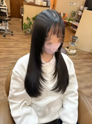 ロング 鈴木 未歩のヘアスタイル