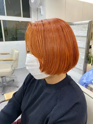 ショート カラー レイヤーウルフ エクステ磯部のヘアスタイル
