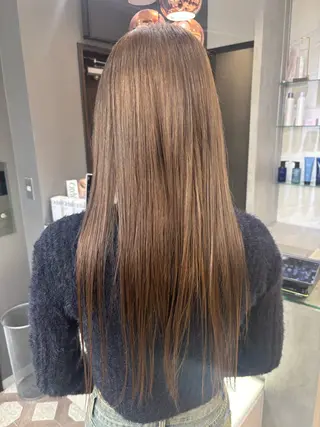 ロング ブリーチなしWカラー ヘアセット菜希のヘアスタイル