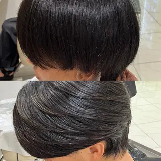 ショート パーマ メンズ メンズ毛流れ 縮毛特化/土屋丈のヘアスタイル