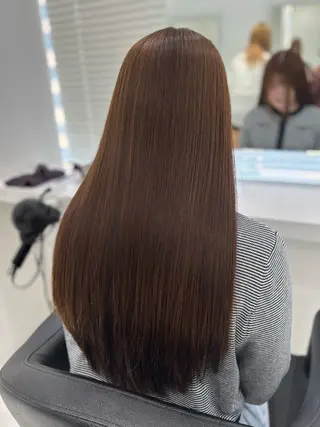 ロング カラー 流行りの透明感カラー ×縮毛矯正🤍ユウのヘアスタイル