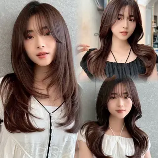 ミディアム ボブ/レイヤー/ 縮毛矯正/ 渡邊莉玖のヘアスタイル