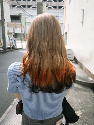 セミロング カラー スダユーヤ 💫推しカラーのヘアスタイル