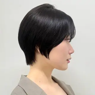 ショート 【ショート/ボブ 丸みショート】深萱のヘアスタイル