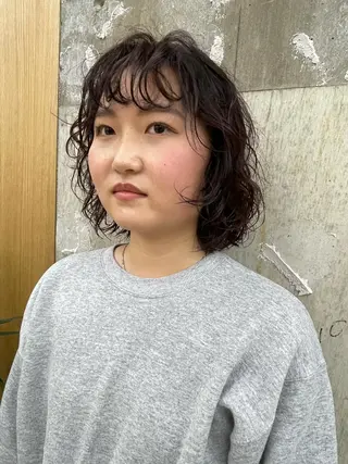 ショート パーマ 垢抜けボブ/SAHO /OAK溝の口のヘアスタイル