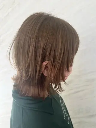 ミディアム カラー 顔周りカット/透明感 カラー🤍大塚蛍のヘアスタイル