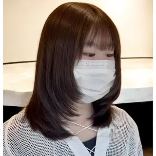 ミディアム ヘアアレンジ 韓国ヘア/レイヤー 顔周りカット/ユキナのヘアスタイル