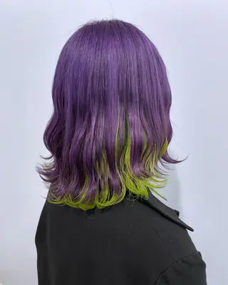 セミロング 抜け感/ワンカラー/ 明大前/桑田のヘアスタイル