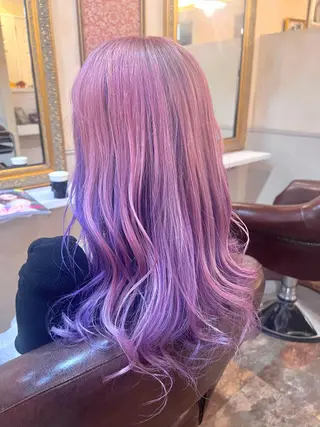 ロング カラー 岩谷/ブリーチ 🪽透明感カラーのヘアスタイル