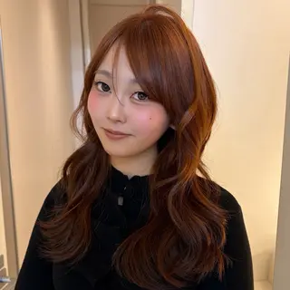 ロング カラー 暗髪／艶髪／渋谷/ モモカ🎀のヘアスタイル