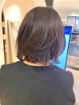 ミディアム カラー パーマ ヘアアレンジ 🌈小顔似合わせ SHIHO🌈のヘアスタイル