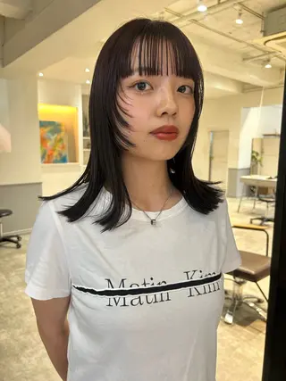 ミディアム 薄暮 マツイ レンのヘアスタイル